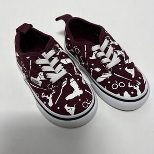 Vans X Harry Potter Maroon Low Top Sneakers Shoes Size 6T NWOT